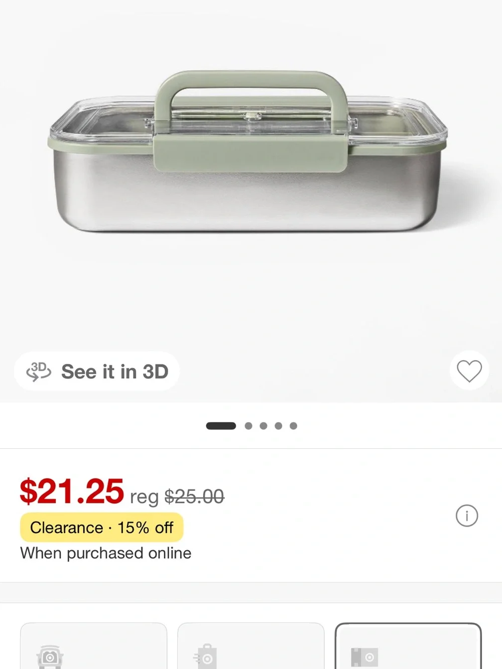Mint Figmint Stainless Steel Bento Box - Pale Green